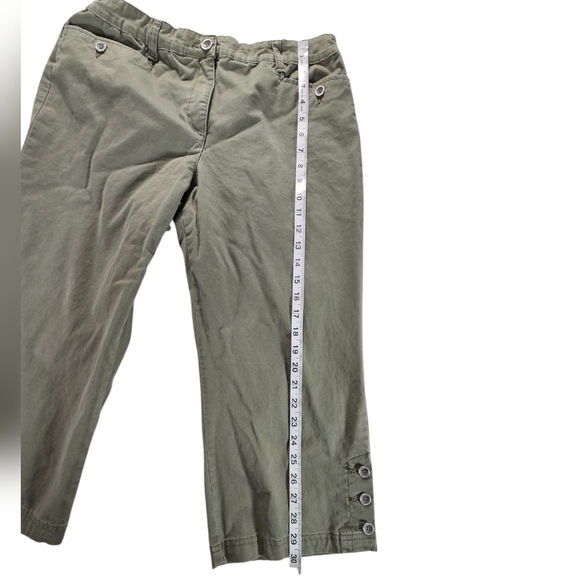 Karen Scott Olive Green Capri Pants Size 10 - Picture 6 of 6